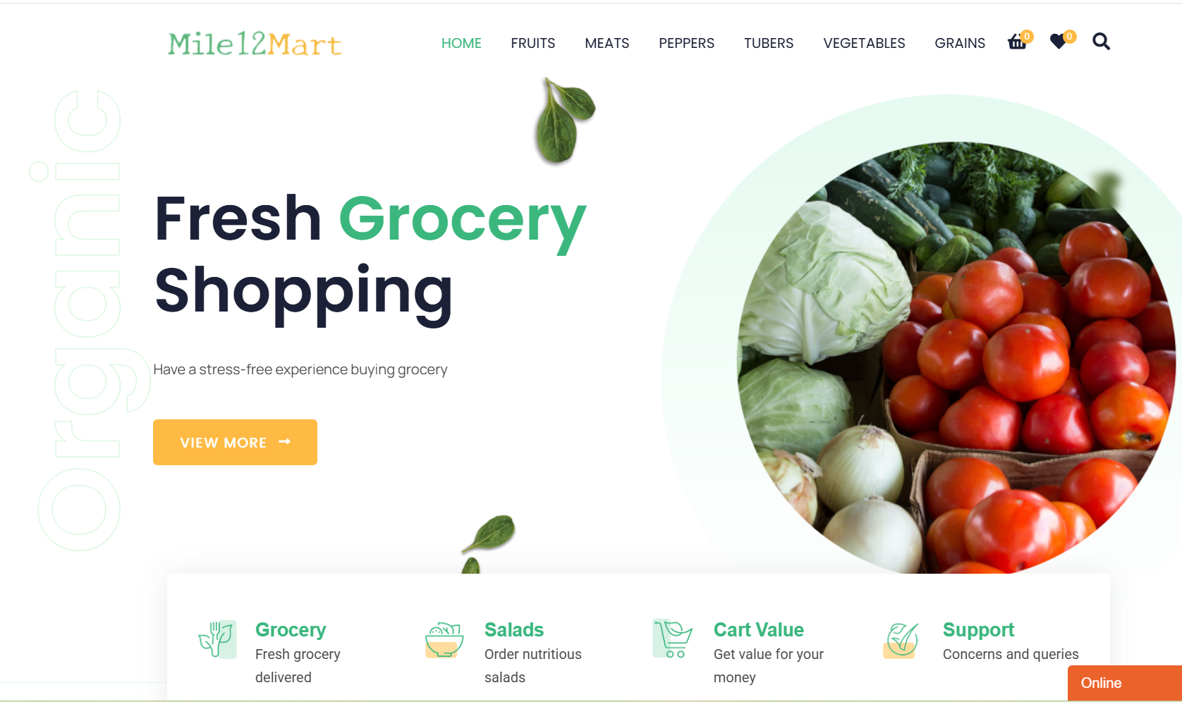Mile12Mart website screenshot